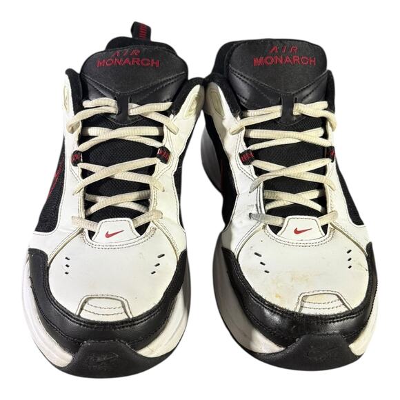 Nike Mens Air Monarch IV 415445-101 White Red Casual Shoes Sneakers Size 11 - Picture 3 of 8